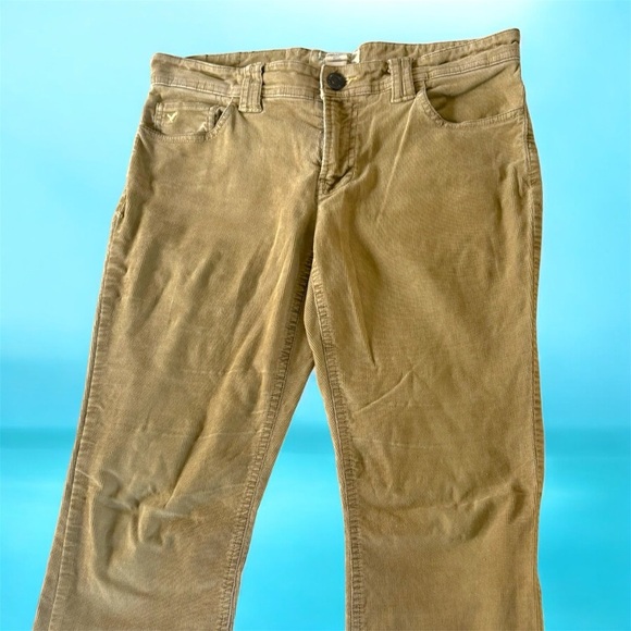 VTG American Eagle Outfitters Tan Corduroy Flare Jeans Size 6 Low Rise Y2K - Picture 2 of 11